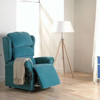 Repose C air pressure care riser recliner chair in blue.