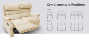 Matching Buckingham sofas and armchairs