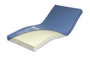 static foam pressure mattress with a cut out to reveal the foam within