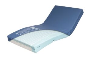 static foam pressure mattress with a cut out to reveal the foam within