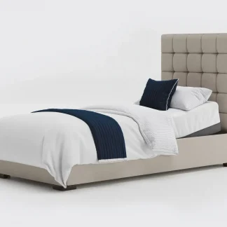 3ft wide Opera Stratton Adjustable Bed upholstered in linen fabric
