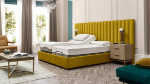 Opera Versailles Adjustable Bed in a dual adjustable configuration
