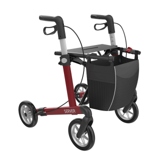 Rehasense Server Rollator - Wine Red