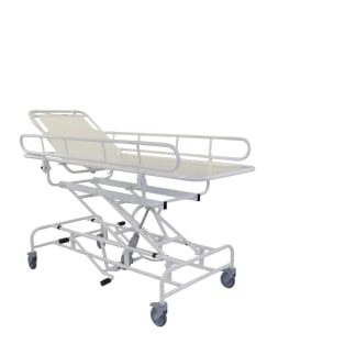 Freeway Height Adjustable Shower Trolley, fully assembled at its maximum height.
