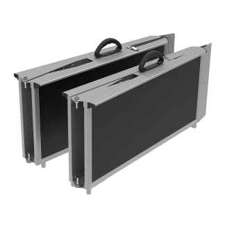 Rehasense Broadband Defrag Ramp - in 2 parts with practical carry handles. Black and silver in colour.