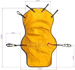 Diagram of the Freeway Falls Recovery Sling (Looped version) Dimensions