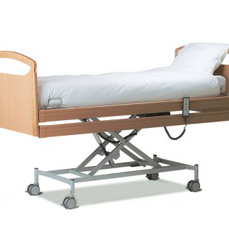 Wellell Pro-Care Wide Bed at its maximum height in the flat position