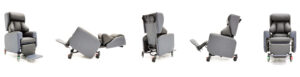 Tri-Chair Two, in 5 different positions
