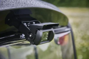 Close up of the rear view reversing camera on the Motion Xplorer Cabin Car