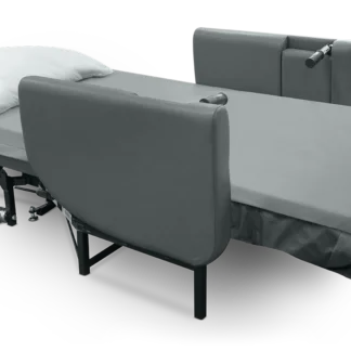 Accora Ascenda Riser Bed flat sleeping position, front angled view
