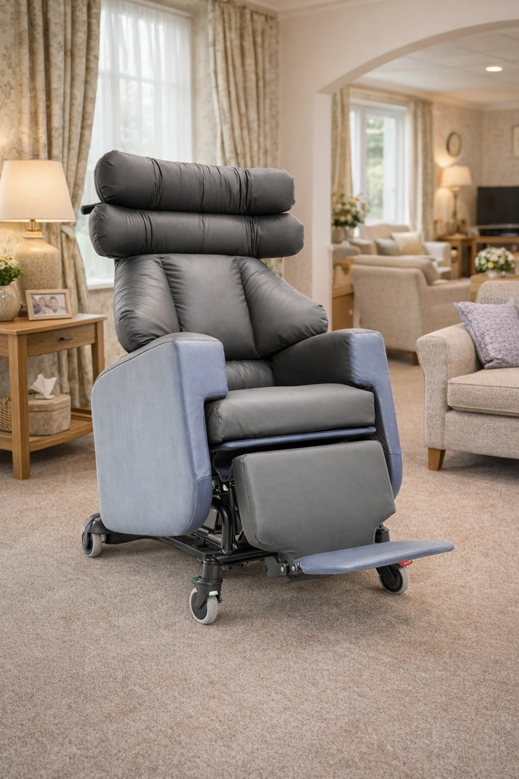 High dependency specialist seating system Specialist postural seating system providing full body support and pressure care