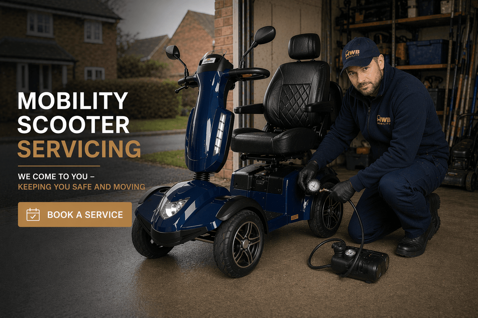 Mobility scooter servicing at home in South Wales and the UK