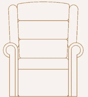 Rise&Recline Legion Riser Recliner with Waterfall back cushion configuration